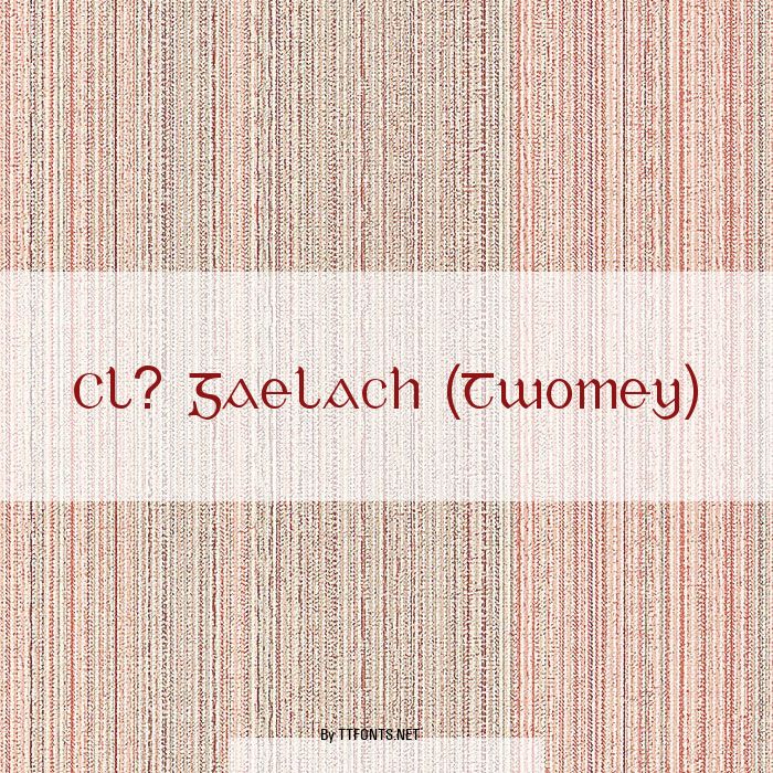 Cl? Gaelach (Twomey) example
